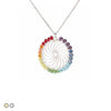 Chakra Spiral with Rainbow Stones (Gold and Silver)