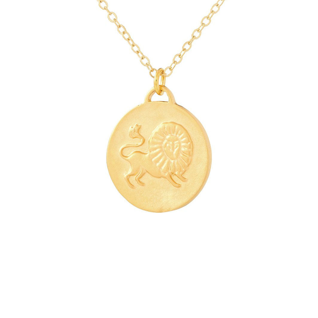 Bronze Zodiac Coin Necklace