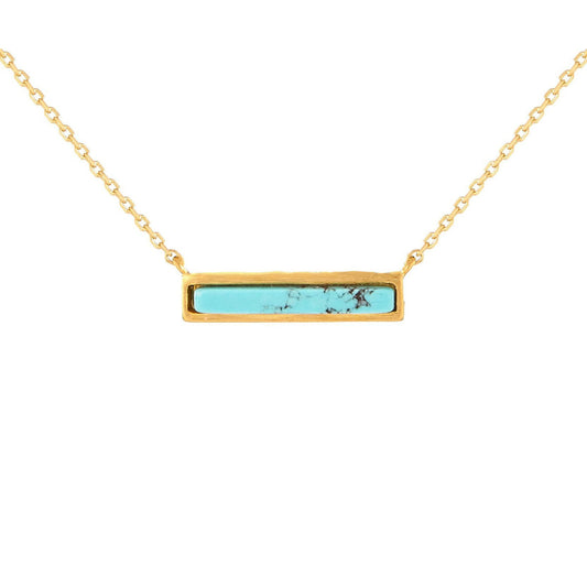 Sleek Semiprecious Bar Necklace