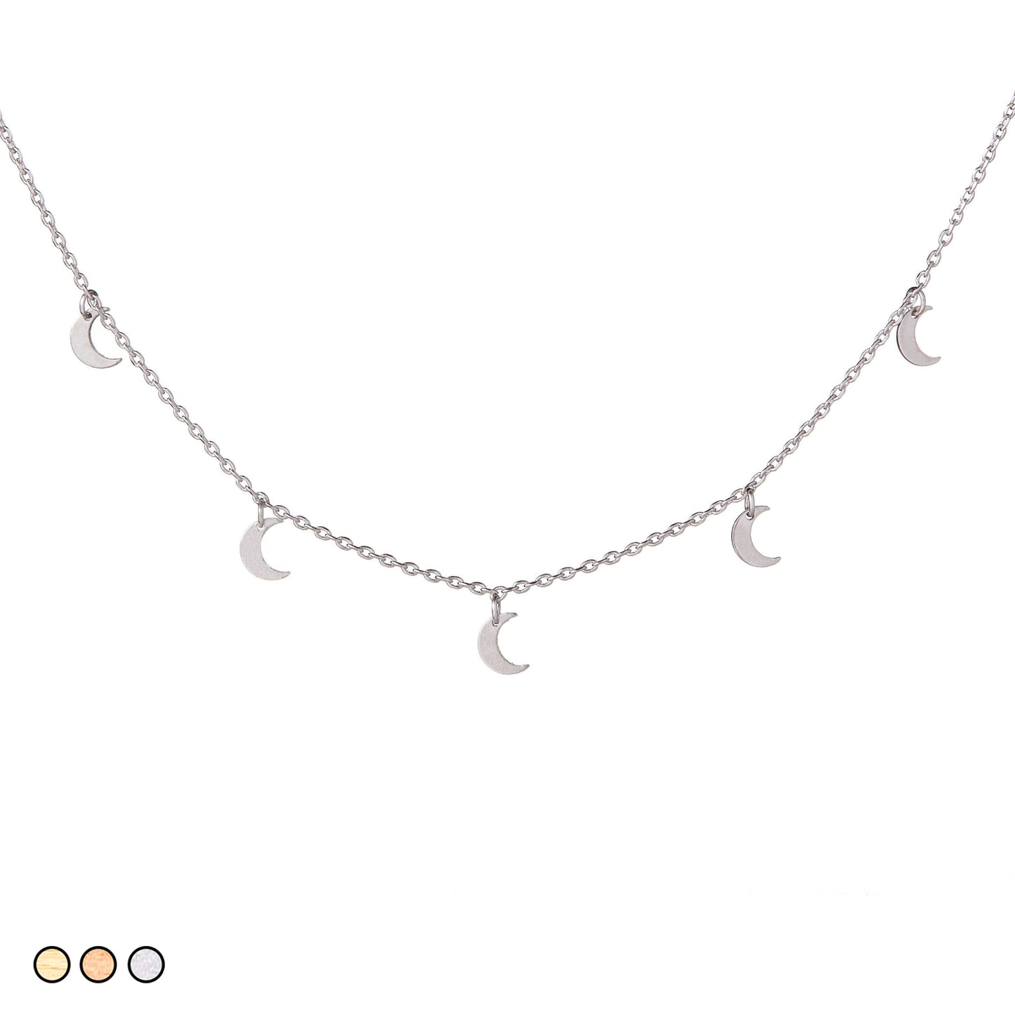 Mini Moon Choker Necklace (Gold, Rose Gold, Silver)