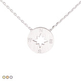 Compass Minimalist Festoon Necklace (Gold, Rose Gold, Silver)