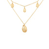 Gold Cowrie Shell Double Layer Necklace