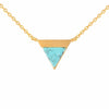 Gold and Turquoise Triangle Necklace