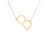 Large Angled Serif Monogram Necklace