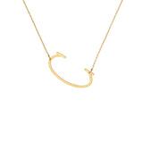 Large Angled Serif Monogram Necklace