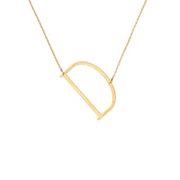 Large Angled Serif Monogram Necklace
