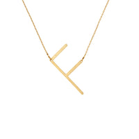 Large Angled Serif Monogram Necklace