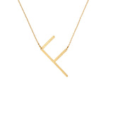 Large Angled Serif Monogram Necklace