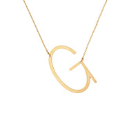 Large Angled Serif Monogram Necklace