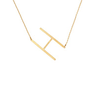 Large Angled Serif Monogram Necklace