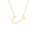 Large Angled Serif Monogram Necklace