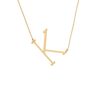 Large Angled Serif Monogram Necklace