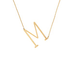 Large Angled Serif Monogram Necklace