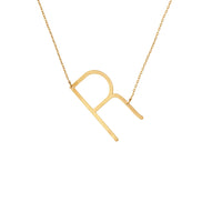 Large Angled Serif Monogram Necklace