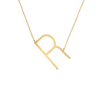Large Angled Serif Monogram Necklace