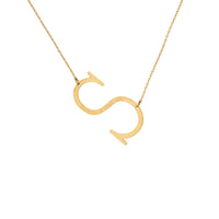 Large Angled Serif Monogram Necklace