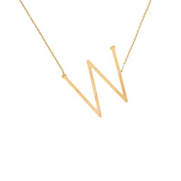 Large Angled Serif Monogram Necklace