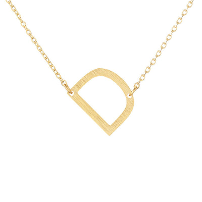 Angled Monogram Necklace (Individual Letters)