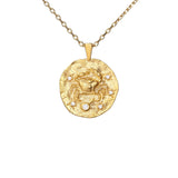Hammered CZ Zodiac Necklace