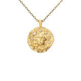 Hammered CZ Zodiac Necklace