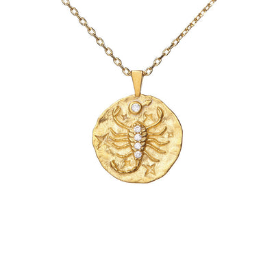 Hammered CZ Zodiac (Individual Signs)
