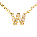 Fine Pave Monogram Necklace