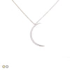 Pave Crescent Moon (Silver, Gold)