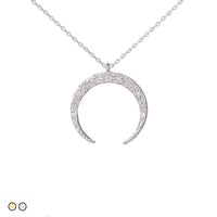 Crescent Moon Necklace (Gold and Silver)