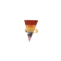Arrowhead Chakra Rainbow Stone Ring