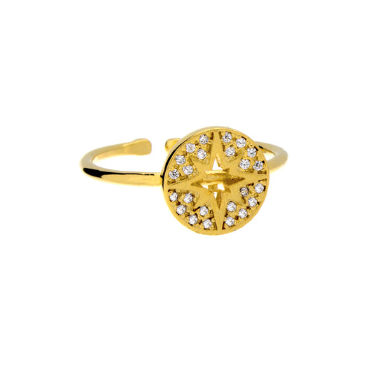 Pavé Compass Ring