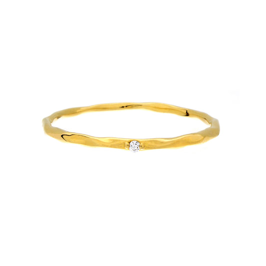 Organic Scalloped Double Stack CZ Ring