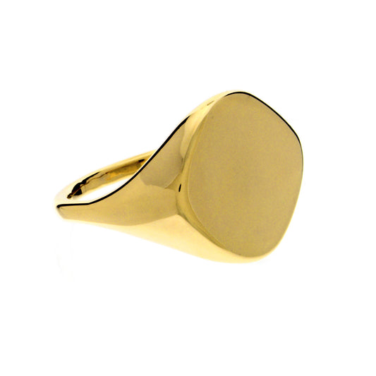 Rounded Square Signet Mirror Ring