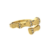 Cubic Zirconia Pavé Bamboo Ring