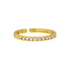Cubic Zirconia Half Pavé Band Ring