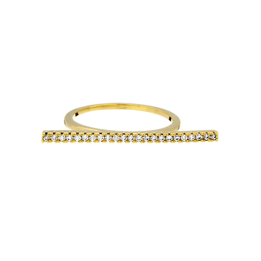 Pavé Horizontal Bar Ring