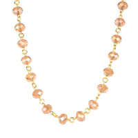 Faceted Crystal Long Necklace
