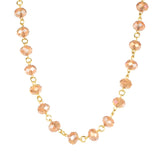 Faceted Crystal Long Necklace