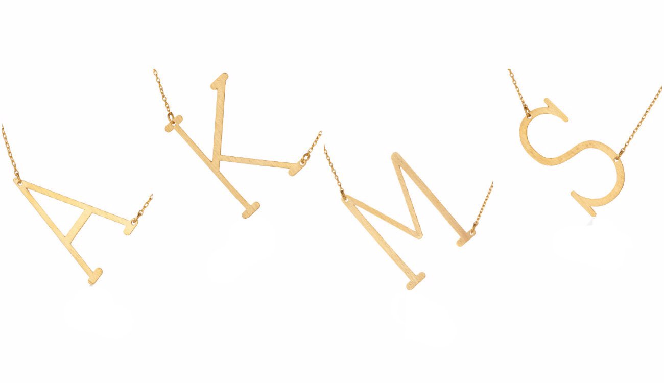 Large Angled Serif Monogram Necklace Program (Kit of 17)