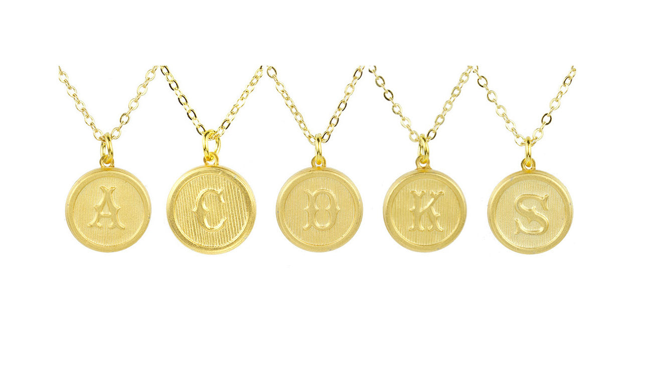 Typewriter Monogram Gold Alphabet Necklace Program (Kit of 17)