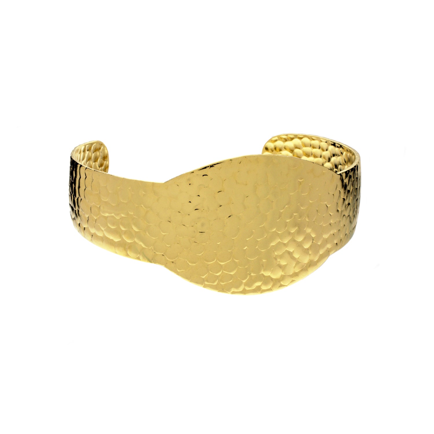 Oval Pebbled Textured Cuff Bracelet