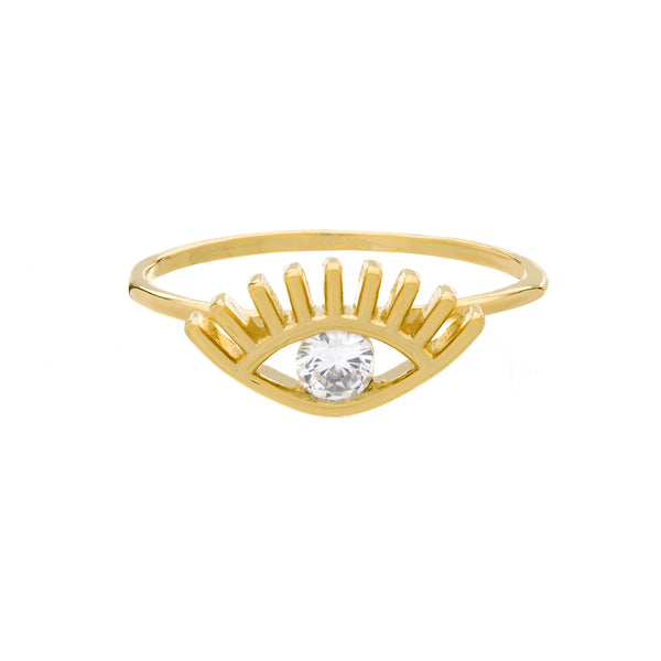 Evil Eye with Lashes RIng