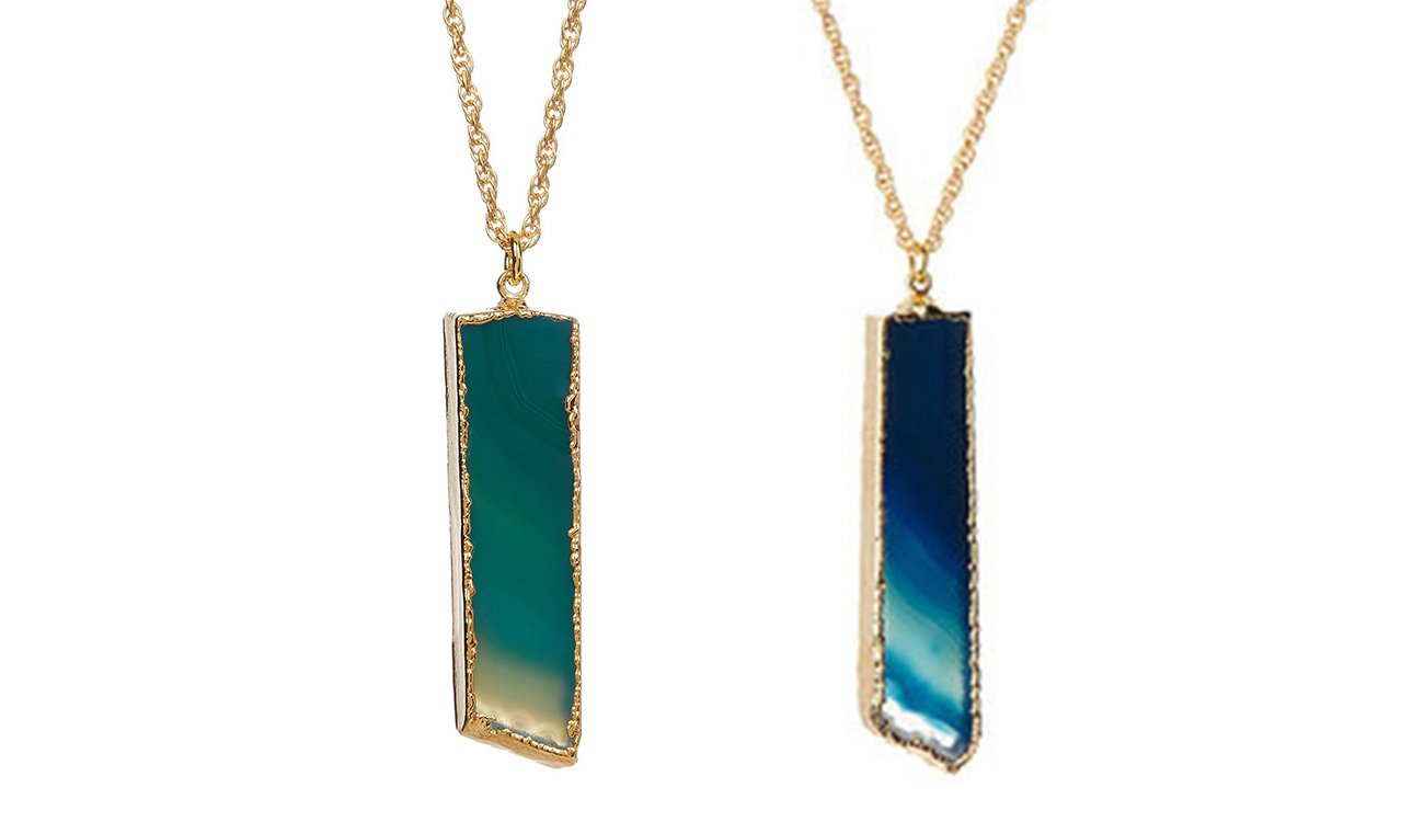 Navy Rectangular Agate Slice